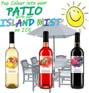 Pop colour into your patio with our ISLAND MIST on ice!